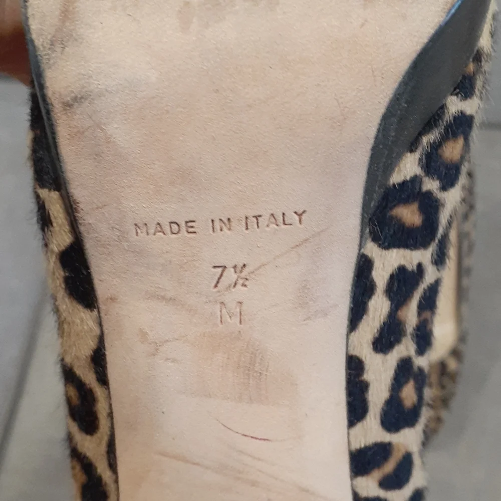 Micheal Michael Kors leopard open toe slipon  heel shoe size 7.5M - Picture 11 of 12